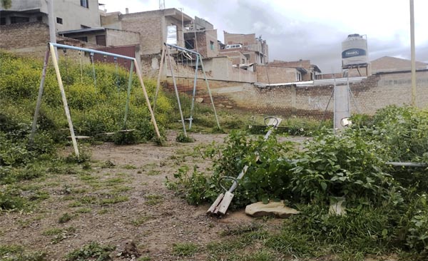Áreas de juego de la zona Buena Vista 5 de Octubre están abandonadas 
